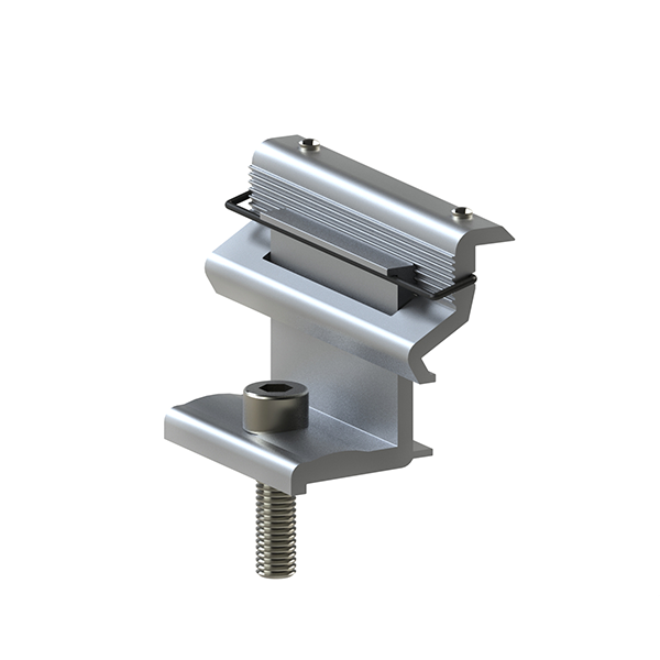 Picture of incl. grounding-pins and O-ring
suitable for framed PV-modules with a frame height from 33 up to 50mm; Place of Origin: Poland